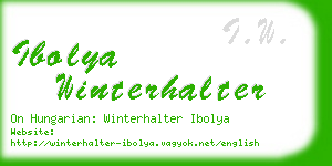 ibolya winterhalter business card